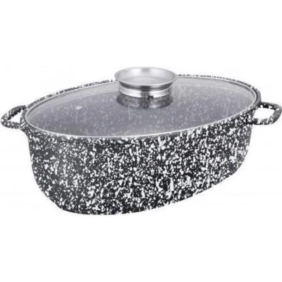 Afbeelding van Klausberg KB 7366 Braadpan met deksel 8L Gietijzer