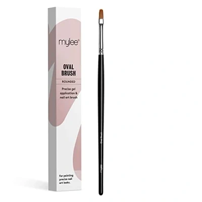 Afbeelding van Mylee Ovaal Penseel voor Gel Nail Art en Nagellak Applicatie. Professionele Kwaliteit Manicure Gereedschap Ideaal Thuis of Salon Gebruik
