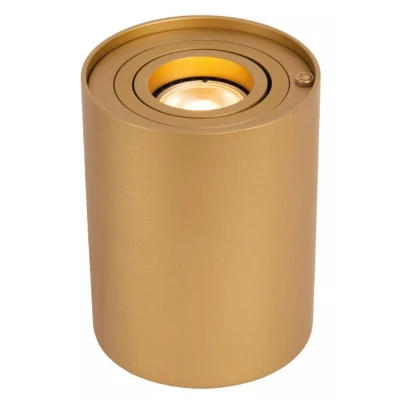 Afbeelding van Lucide TUBE Tafellamp Ø 9,6 cm LED Dimb. Dim to warm GU10 1x5W 2600K/2800K 3 StepDim Mat Goud / Messing