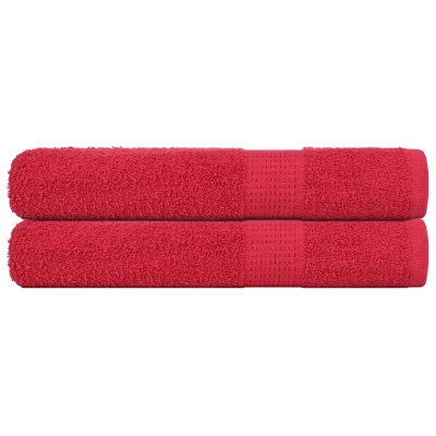 Afbeelding van vidaXL Saunahanddoeken 2 st 80x200 cm 360 g/m² 100% katoen rood