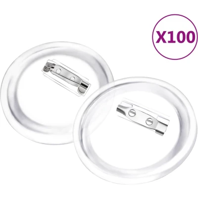 Afbeelding van vidaXL Buttons met spelden 100 st 58 mm acryl