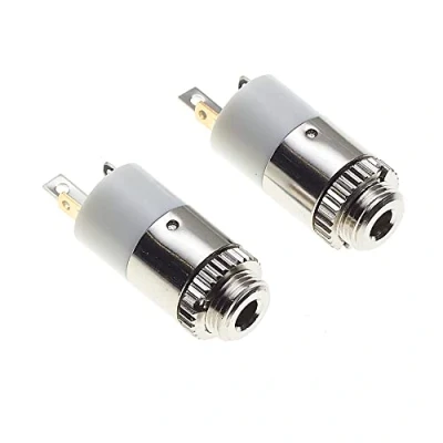 Afbeelding van Keple 2,5 Mm Jack Socket, Stereo, Chassis Panel Plating Mount Soldeer Connector Met 2 Aansluitingen En Borgmoer, Voor Hoofdtelefoon Audio Pak Van
