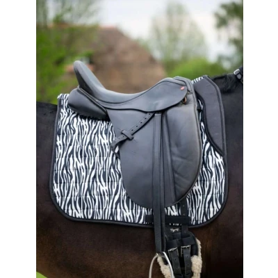 Afbeelding van HB Ruitersport Zadeldekje Zebra Dressuur Zwart/Wit