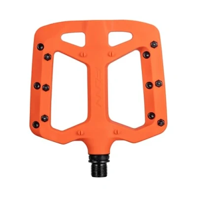 Afbeelding van Funn Taipan fietspedalen van met glasvezel versterkt thermoplast 9/16 inch CrMo assen en scheenbeen vriendelijke pennen voor MTB/BMX/stedelijk/gravel rijden (Oranje)