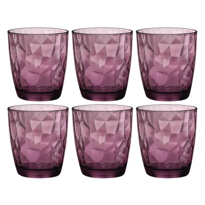 Afbeelding van Bormioli Rocco Waterglazen Diamond Paars 390 ml 6 Stuks