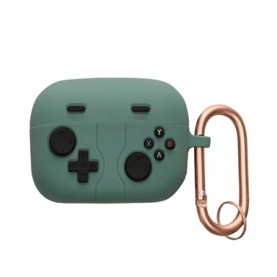 Afbeelding van kwmobile Hoes geschikt voor Sony LinkBuds S Siliconen cover oordopjes in groen / zwart Gameconsole design