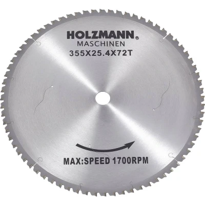 Afbeelding van Holzmann Maschinen MKS355SB Hardmetaal cirkelzaagblad 355 x 25.4 mm Aantal tanden: 72 1 stuk(s)
