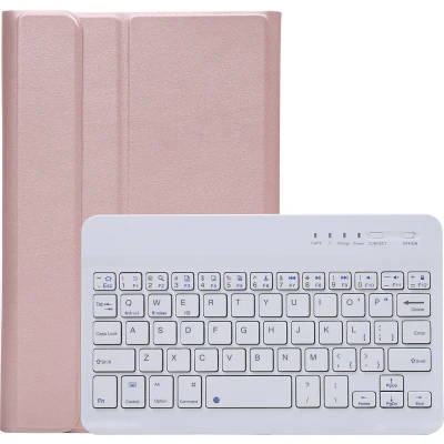 Afbeelding van Case2go Bluetooth Toetsenbordcase voor Samsung Galaxy Tab A9 (2023) QWERTY Keyboard case Rose Goud