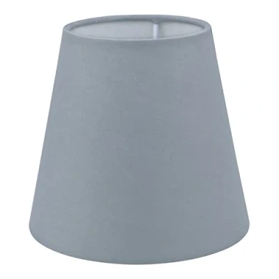 Afbeelding van Sinta 14 cm (5,5 inch) E14/E27 set met 6 pachetto lampenkappen voor lampen, kleine stoffen paraplu&#039;s, kroonluchters, wand en grijs