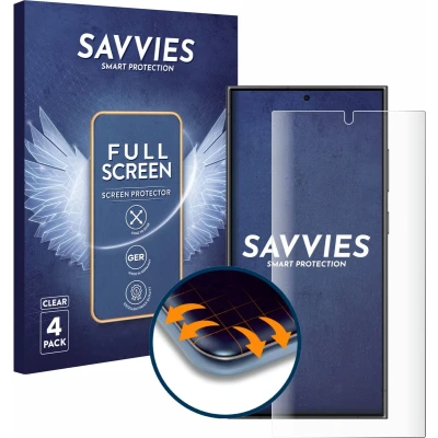 Afbeelding van Savvies Screenprotector voor Samsung Galaxy S24 Ultra Folie Beschermfolie transparant volledig dekking (4 Stuks)