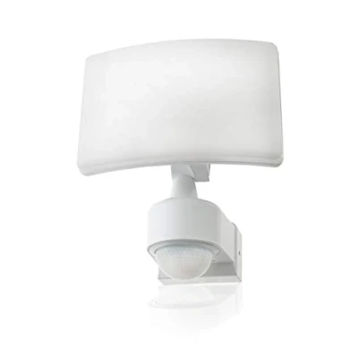 Afbeelding van HUBER LED spot met bewegingsmelder 360 20W, 1800lm zeer gevoelig door 3 sensoren en matrixlenzen, incl. sluipbeveiliging gebiedsafbakening, wand hoekmontage, IP65, wit