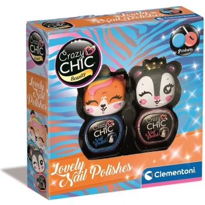Afbeelding van Clementoni Crazy Chic Nagellak Blauw/Rood, 2st.