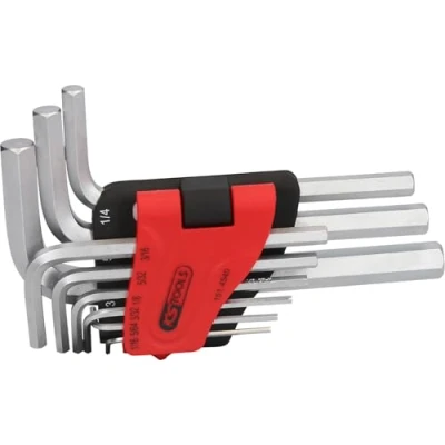 Afbeelding van KS Tools 151.4540 Stiftsleutelset binnenzeskant in klaphouder, 9 dlg, 1/16&quot; 3/8&quot;