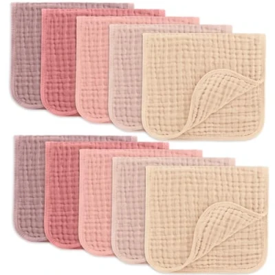 Afbeelding van Comfy Cubs Mousseline spuugdoeken baby 50 x 25 cm, 10 stuks, grote 6 laags ultra absorberend 100% katoen voor baby&#039;s kwijlen en rommelen zachte spuugdoek babyset jongens meisjes