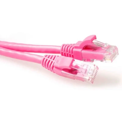 Afbeelding van ACT IB2415 U/UTP CAT6A Patchkabel Snagless Roze 15 meter