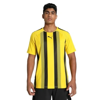 Afbeelding van Puma Teamliga Shirt Korte Mouw Heren Geel / Zwart Maat: XL