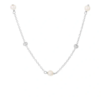 Afbeelding van Zilveren Ketting Parel 1,2 mm x 41 45 cm lang