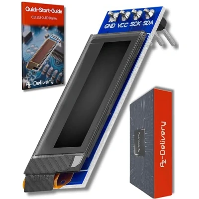Afbeelding van AZDelivery 0,91 inch OLED 128 x 32 pixels SSD1306 I2C Display compatibel met Arduino en Raspberry Pi Inclusief E Book!