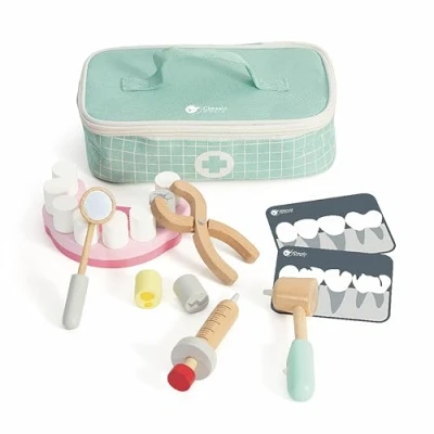 Afbeelding van classic world houten tandarts set in opbergtas