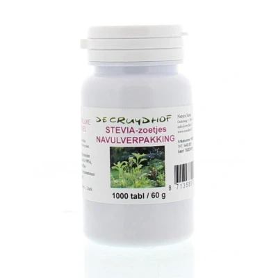 Afbeelding van Cruydhof Stevia Extract Zoetjes Navulling, 1000 tabletten