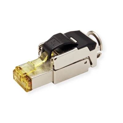 Afbeelding van ROLINE veldmonteerbare RJ 45 stekker cat. 6A (Class EA), STP, zilverkleurig 21.17.0323 Zilver (metallic) 1 stuk(s)