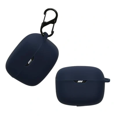 Afbeelding van kwmobile Hoes geschikt voor JBL Tune Buds Siliconen cover oordopjes in donkerblauw