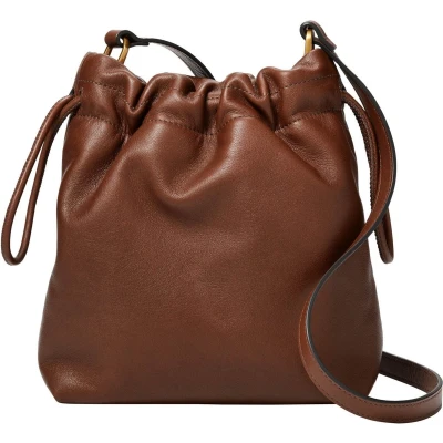 Afbeelding van FOSSIL Schoudertas Gigi Drawstring Crossbody Brown Bruine