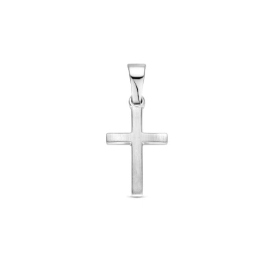 Afbeelding van Hanger Kruis 13 Mm Zilver Gerhodineerd