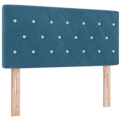 Afbeelding van vidaXL Hoofdbord Kristallen Knop Ge tufted Donkerblauw 90 cm Fluweel