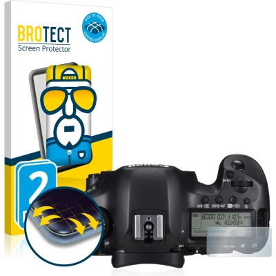 Afbeelding van BROTECT Screenprotector voor Canon EOS 5DS (Schouderdisplay) Folie Beschermfolie transparant volledig dekking (2 Stuks)