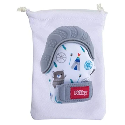 Afbeelding van Nuby Id6804Grey Bijthandschoen, Grijs, 3M+