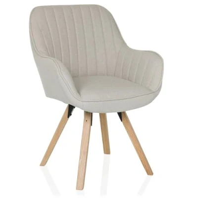Afbeelding van SCANDI SOFT Gestoffeerde stoel Creme