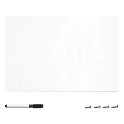 Afbeelding van Navaris magnetisch whiteboard Met stift Metaal 40 x 60 cm Uitwisbaar zwarte marker en montageset Om op te hangen Wit
