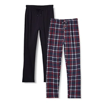 Afbeelding van FM London 2 pack Soft Touch Pyjamabroek Heren, marineblauw, M