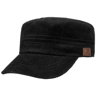 Afbeelding van Lipodo Cord Army Pet Dames/Heren cap met klep achterkant gesloten voor Zomer/Winter One Size zwart