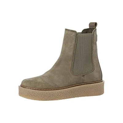Afbeelding van Marco Tozzi Dames 2 26853 29 leren laars gevoerd mode laarzen, olijf, 39 EU