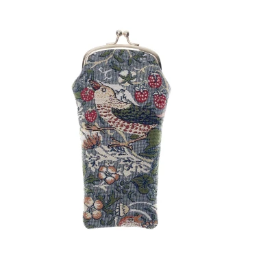Afbeelding van Brillenhouder Brillenkoker Strawberry Thief Grey Grijs Vogels William Morris