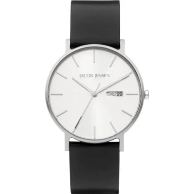 Afbeelding van Jacob Jensen Herren Uhren Analog Quarz One Size Weiß 32020793