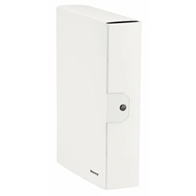 Afbeelding van Leitz, Container, toetsensluiting, geplastificeerd karton, formaat 25 x 35, WOW Dorso 8 cm wit metallic