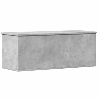 Afbeelding van vidaXL Opbergbox 90x35x35 cm bewerkt hout betongrijs