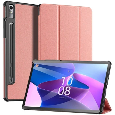 Afbeelding van Lenovo Tab P11 Pro (2nd gen) Hoes: Dux Ducis Domo Bookcase Roze Kunstleder Tablet Hoezen