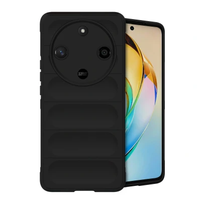Afbeelding van Honor Magic 6 Lite Hoesje Siliconen en TPU (zacht) iMoshion Softcase/Backcover Zwart Telefoonhoesje