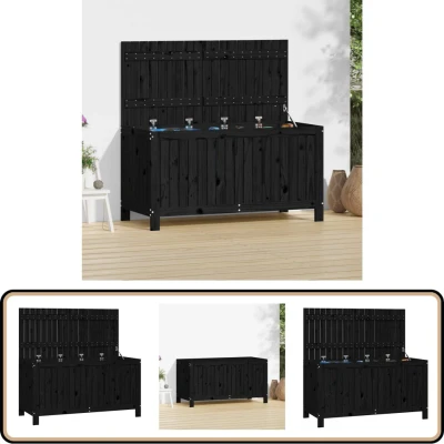 Afbeelding van Tuinbox 115X49X60 cm Massief grenenhout Honingbruin 121 x 55 64 / Zwart