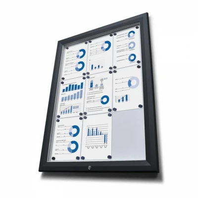 Afbeelding van Vergrendelbaar Notitiebord Outdoor SCT 9 X A4 Zwart Syna SCT9XA4PHC9005 Horeca &amp; Professioneel