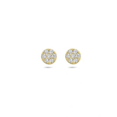 Afbeelding van 14K geelgoud oorknoppen zirkonia 4027985 Oorbellen horloge Goudkleur