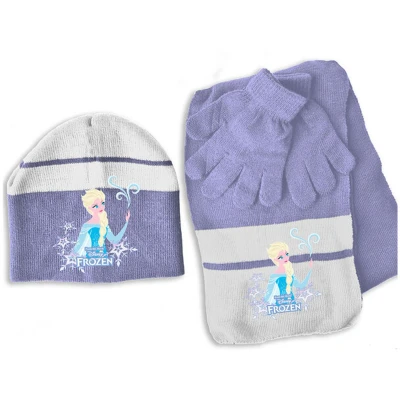 Afbeelding van Disney Frozen Set muts, sjaal en handschoenen, Love ONE SIZE 3 6 jr Acryl / Elastaan