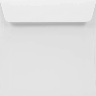Afbeelding van Netuno 50 vierkante enveloppen wit 17x17cm 120g Lessebo Smooth White vierkant zelfklevend voor uitnodigingskaarten verjaardagskaarten wenskaarten bruiloft verjaardag doop