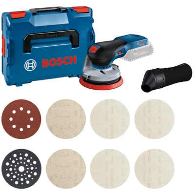 Afbeelding van Bosch Blauw GEX 18V 125 Professional Accu excenterschuurmachine Zonder Accu&quot;;s &amp; Lader + M480 Starterset In L Boxx 0615A5004H