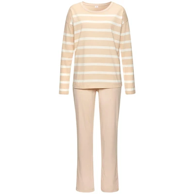 Afbeelding van s.Oliver pyjama beige/wit