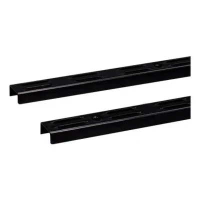 Afbeelding van Element System 10001 00020 Wandrail 2 rijen / stuks 4 afmetingen 3 kleuren/L = 150 cm/zwart/voor reksysteem/plankdrager/wandrek